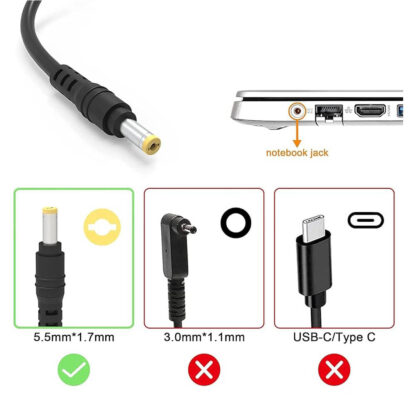 19V 4.74A 90W 5.5mm 1.7mm Adapter Charger for Acer - Image 3